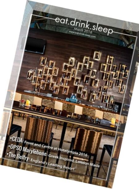 Eat. Drink. Sleep. UK – March 2016 Cover