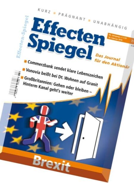 Effecten Spiegel – 18 Februar 2016 Cover