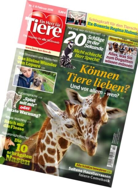 Ein Herz fur Tiere – Februar 2016 Cover