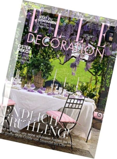 Elle Decoration Germany – Marz-April 2016 Cover