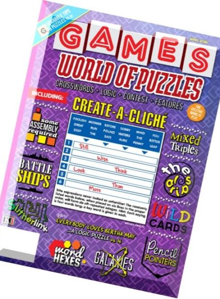 Games World of Puzzles – April 2016 Cover