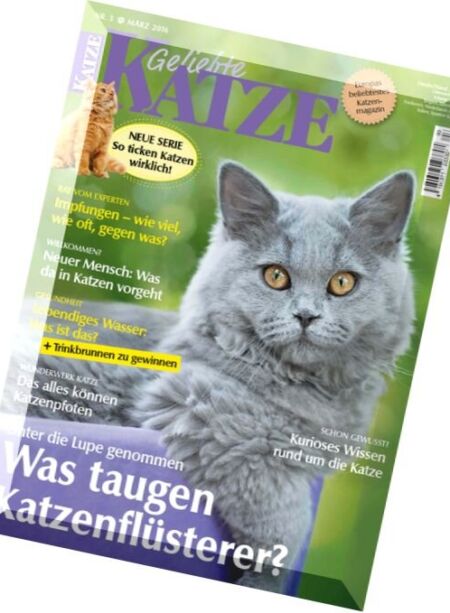 Geliebte Katze – Marz 2016 Cover
