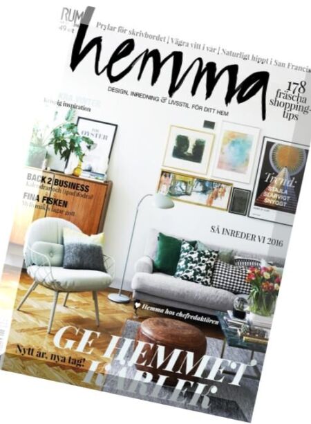 Hemma – Nr.1, 2016 Cover