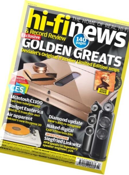Hi-Fi News – March 2016 Cover