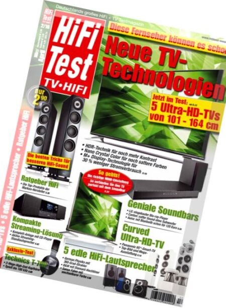Hifi-Test – TV Hifi Magazin Marz-April 2016 Cover