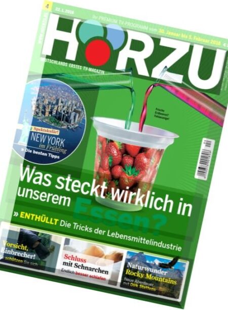 Horzu – 22 Januar 2016 Cover