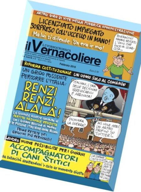 il Vernacoliere – Febbraio 2016 Cover