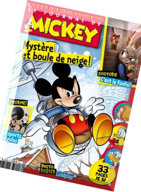 Le Journal de Mickey – 17 au 23 Fevrier 2016 Cover