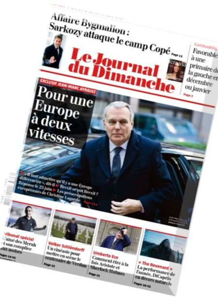 Le Journal du Dimanche – 21 Fevrier 2016 Cover