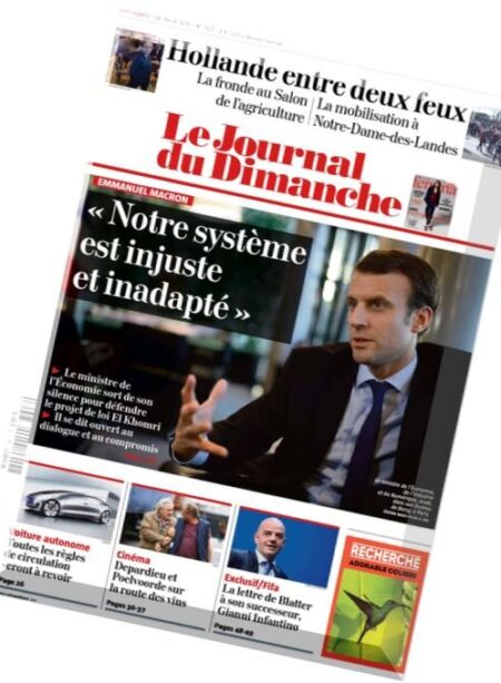 Le Journal du Dimanche – 28 Fevrier 2016 Cover