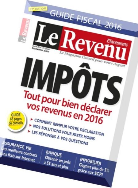 Le Revenu Placements – Fevrier 2016 Cover