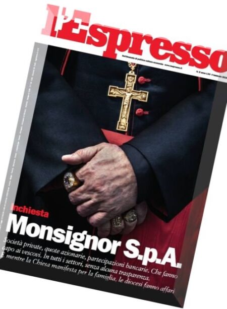 l’Espresso – 4 Febbraio 2016 Cover