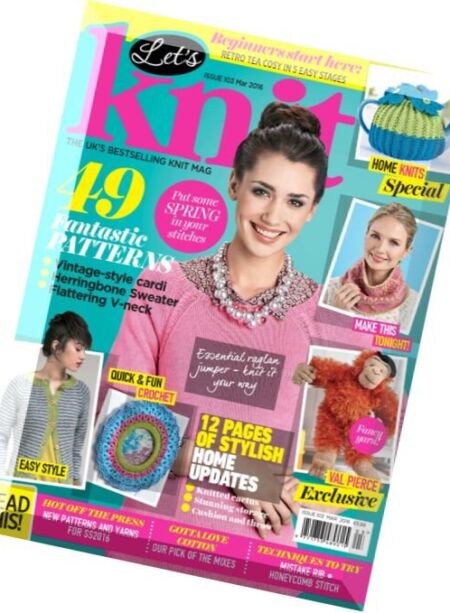 Let’s Knit – March 2016 Cover
