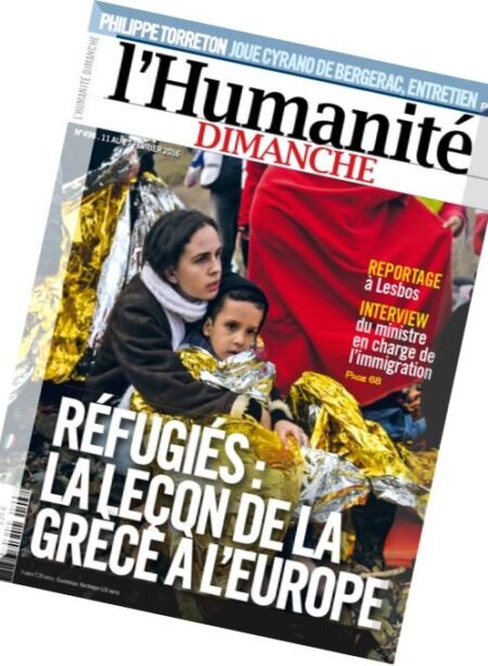 L’Humanite Dimanche – 11 au 17 Fevrier 2016 Cover