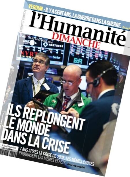 L’Humanite Dimanche – 18 au 24 Fevrier 2016 Cover