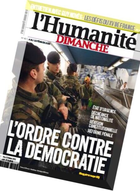 L’Humanite Dimanche – 4 au 10 Fevrier 2016 Cover