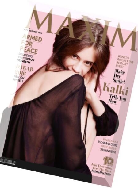 Maxim India – February 2016 Cover