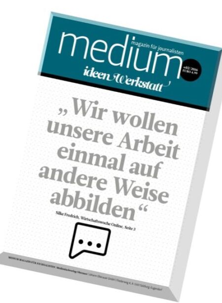Medium Magazin – Februar 2016 Cover