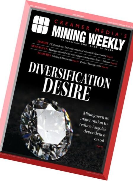 Mining Weekly – 19 February 2016 Cover