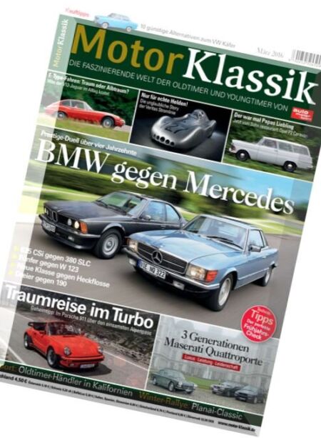Motor Klassik – Nr.3, Marz 2016 Cover