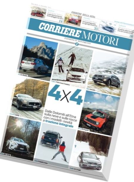 Motori del Corriere della Sera – 16 Dicembre 2015 Cover