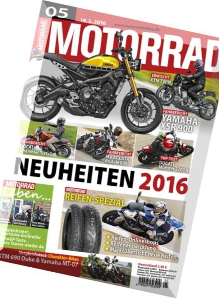 MOTORRAD – 19 Februar 2016 Cover