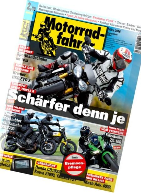 Motorradfahrer Magazin – Marz 2016 Cover