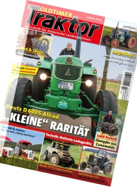 Oldtimer Traktor – Februar 2016 Cover