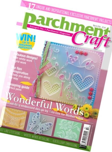 Parchment Craft – March 2016 Cover