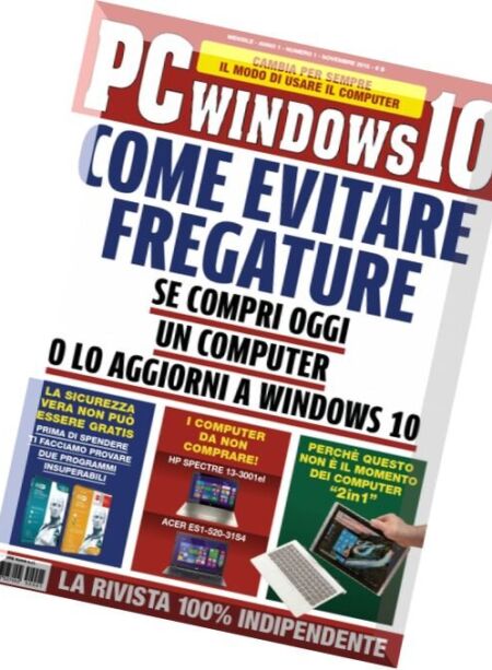PC WINDOWS 10 – Novembre 2015 Cover
