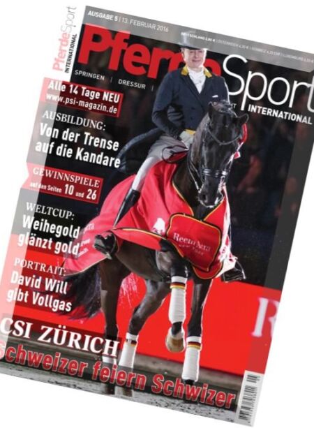 PferdeSport International – 13 Februar 2016 Cover