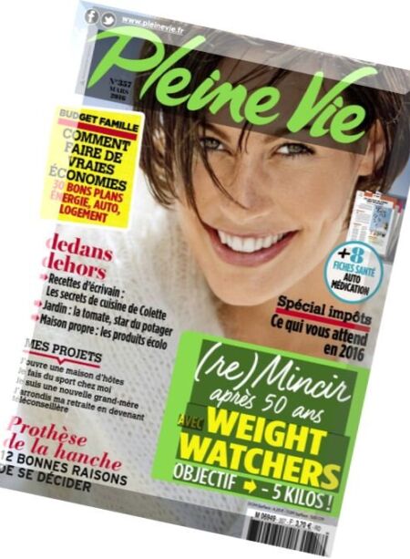 Pleine Vie – Mars 2016 Cover