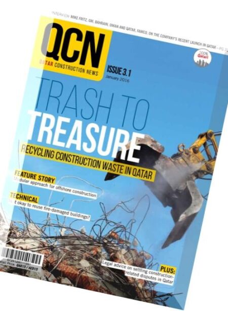 QCN. Qatar Construction News – January 2016 Cover