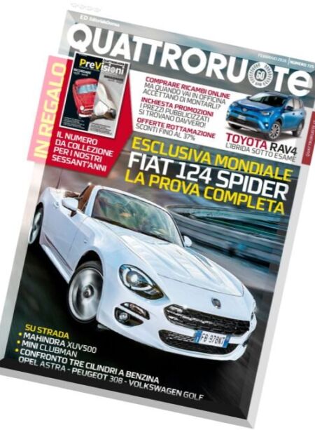 Quattroruote Italia – Febbraio 2016 Cover