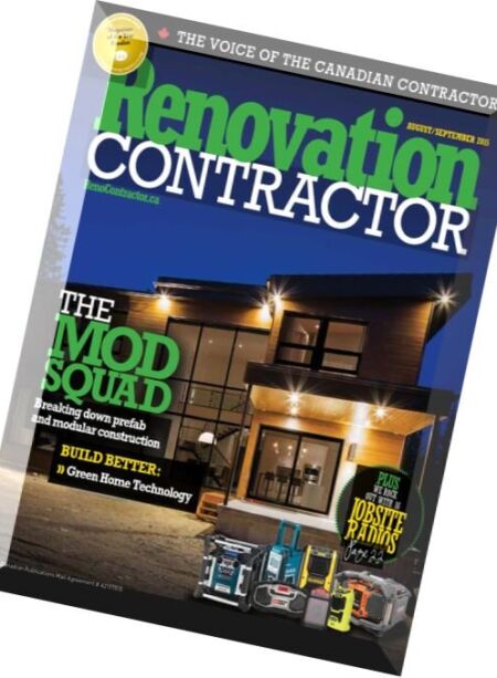 Renovation Contractor – August-September 2015 Cover