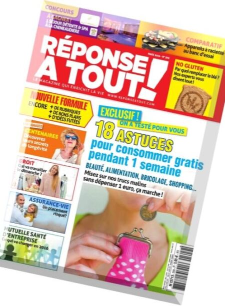 Reponse a Tout ! – Mars 2016 Cover