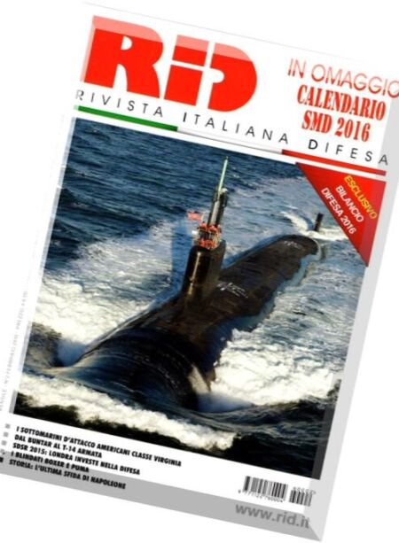Rivista Italiana Difesa – Febbraio 2016 Cover