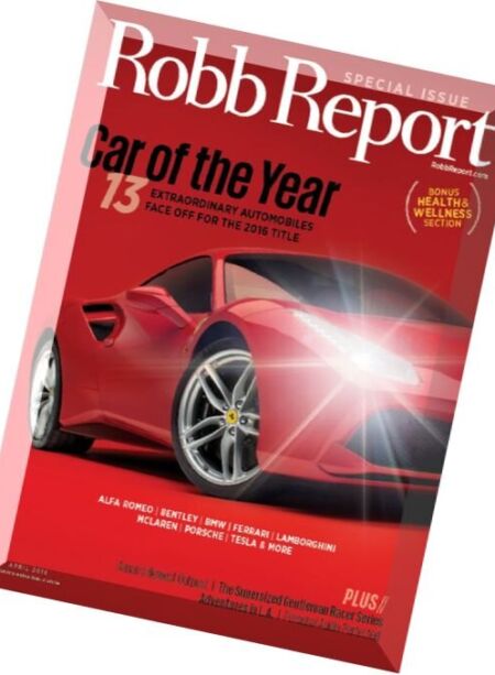 Robb Report – April 2016 Cover