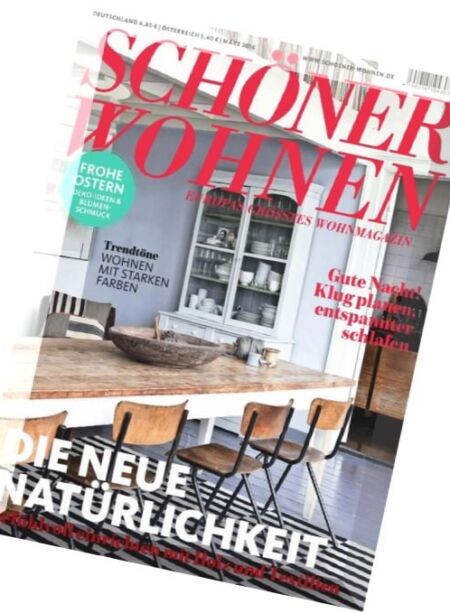 Schoner Wohnen Magazin – Marz 2016 Cover