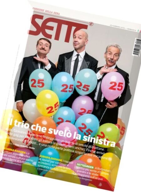 Sette del Corriere della Sera – 26.02.2016 Cover