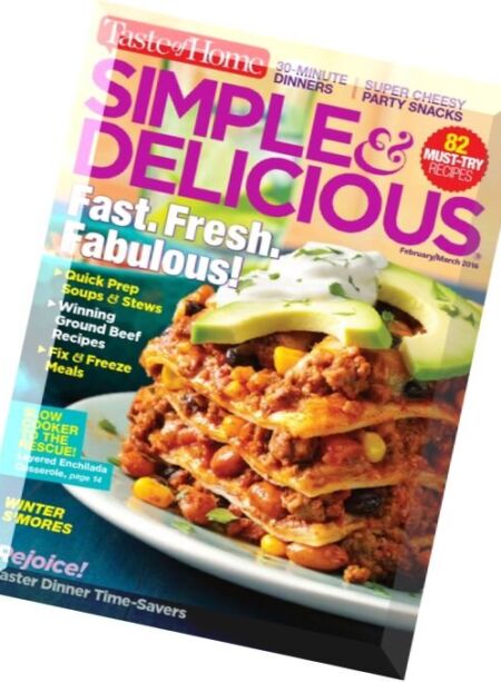 Simple and Delicious – February-March 2016 Cover