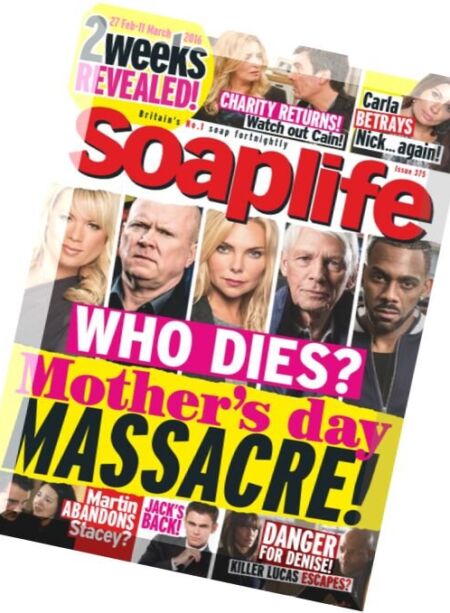 Soaplife – 27 February 2016 Cover