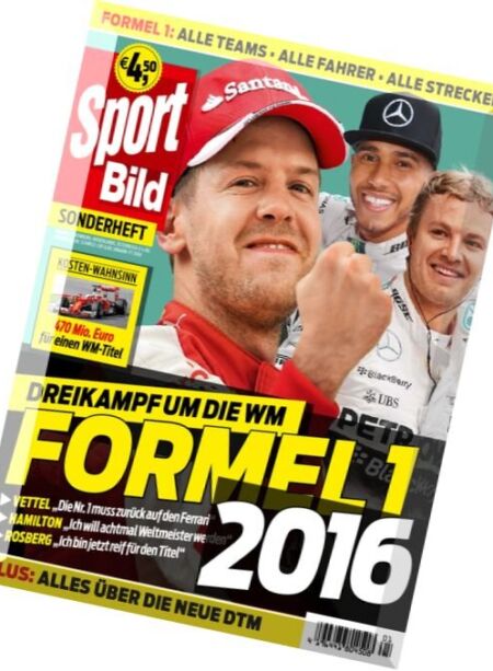 Sport Bild Sonderheft – Formel 1 2016 Cover