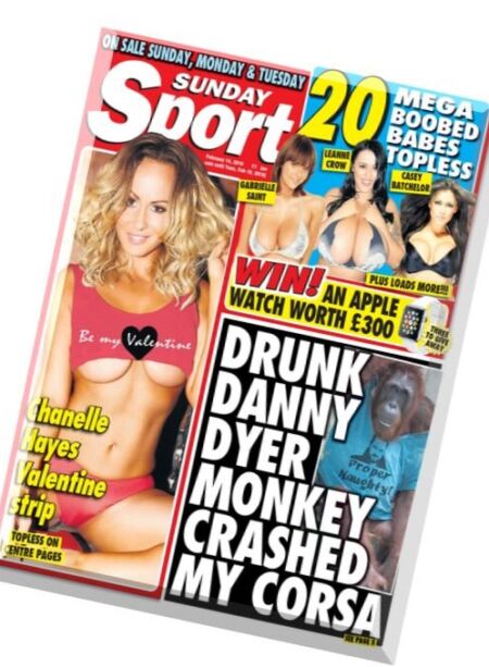 Sunday Sport – 14 February 2016 Cover