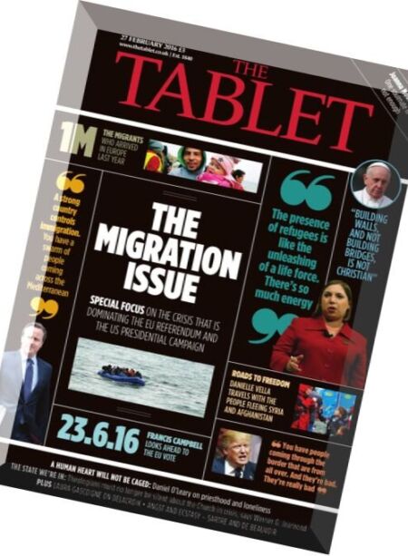 The Tablet Magazine – 27 February 2016 Cover