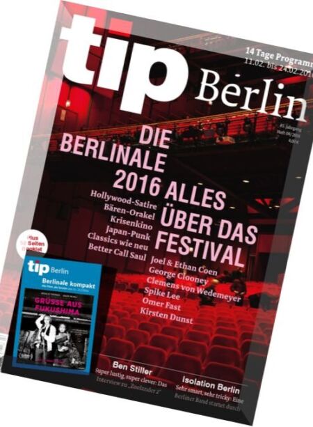 Tip Berlin – 11 bis 24 Februar 2016 Cover