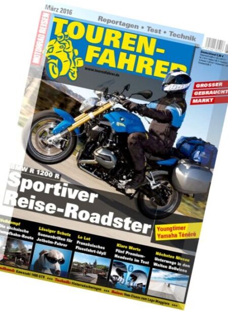 Tourenfahrer Motorradmagazin – Marz 2016 Cover