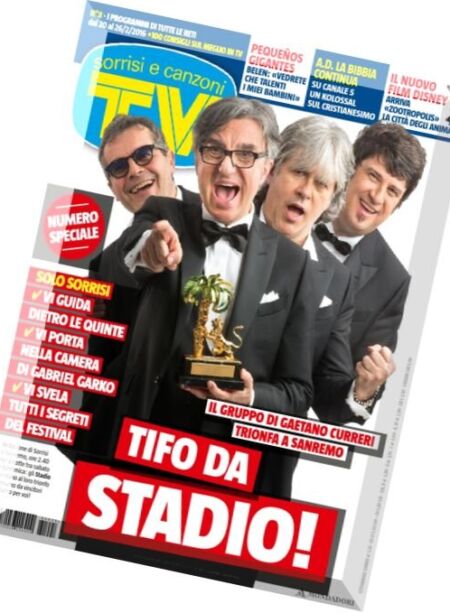 TV Sorrisi e Canzoni – 20 Febbraio 2016 Cover