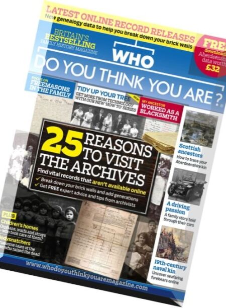 Who Do You Think You Are – February 2016 Cover