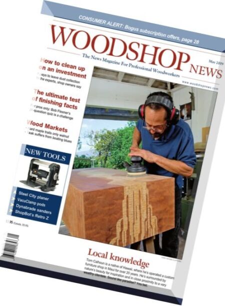 Woodshop News – May 2009 Cover